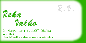 reka valko business card
